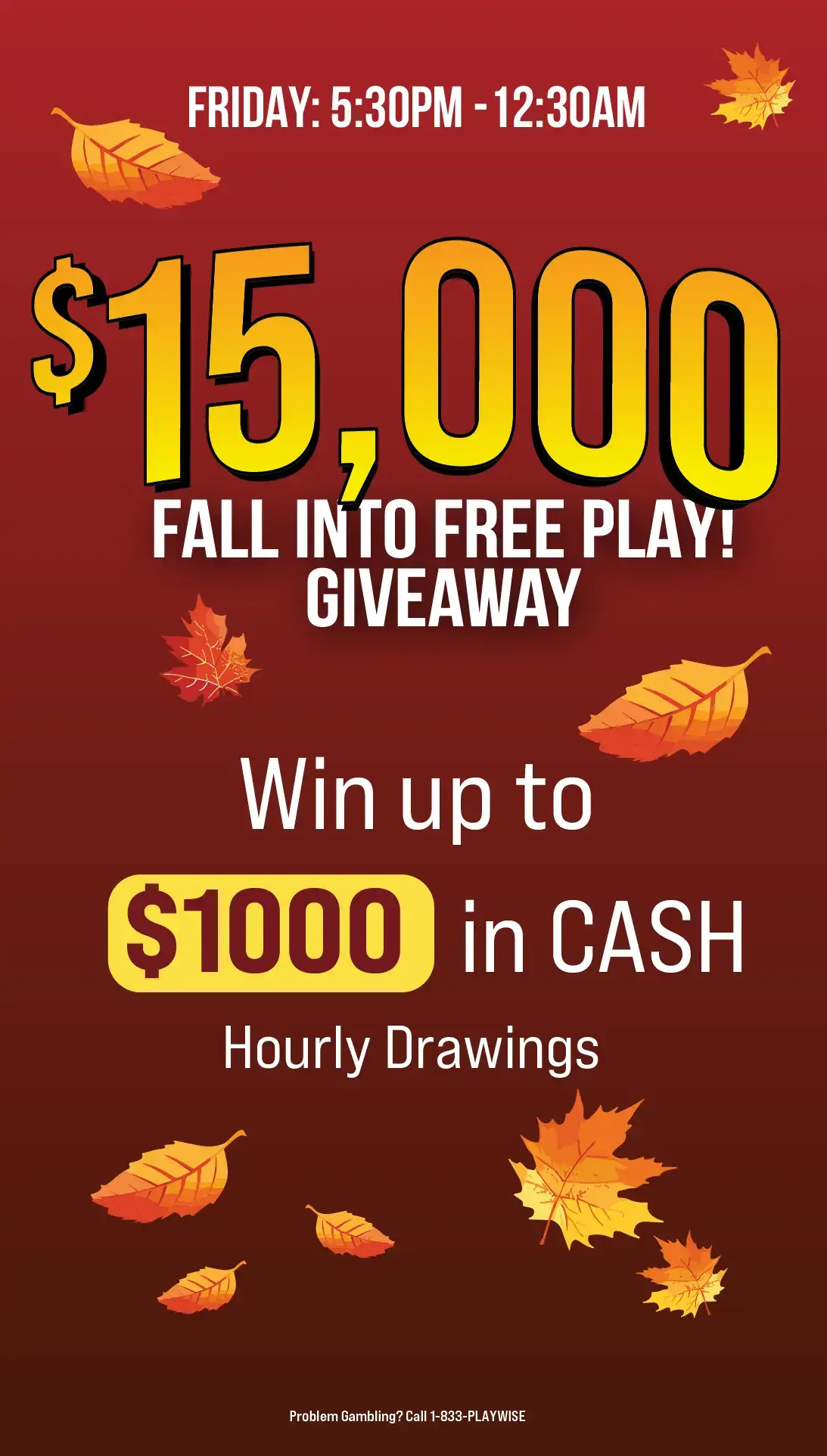 $15K Fall into Free Play Giveaway