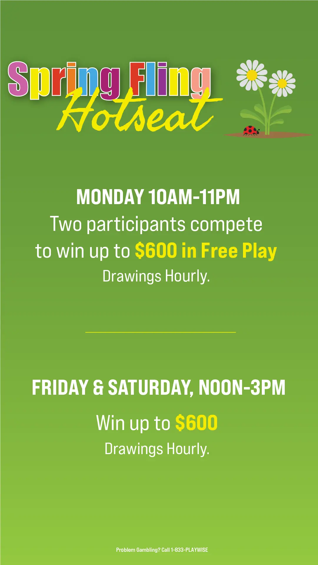 Spring fling hot seat